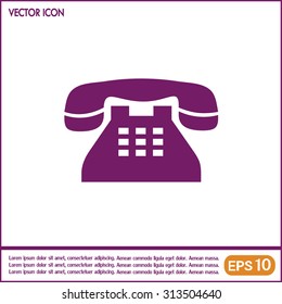 Vector illustration of retro phone
