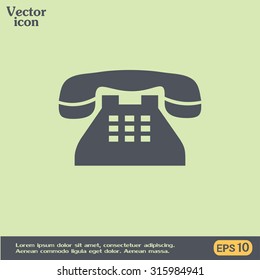Vector illustration of retro phone