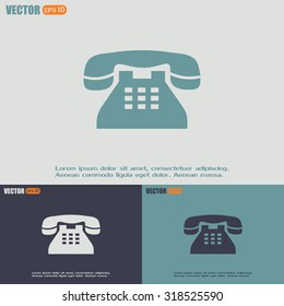 Vector illustration of retro phone