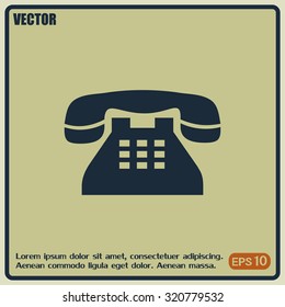 Vector illustration of retro phone