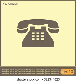 Vector illustration of retro phone