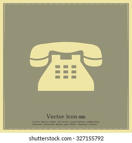 Vector illustration of retro phone
