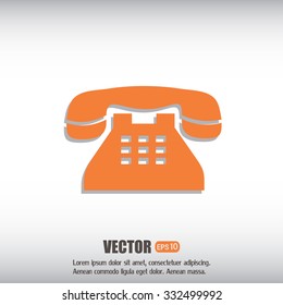 Vector illustration of retro phone