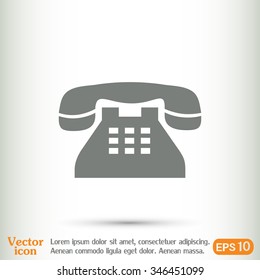 Vector illustration of retro phone