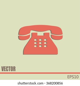 Vector illustration of retro phone
