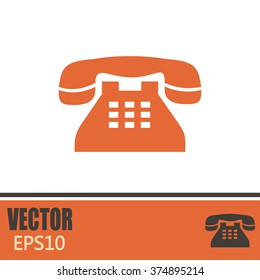 Vector illustration of retro phone