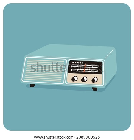 Vector illustration of retro radio.