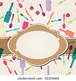 Vector illustration of retro restaurant menu concept design
