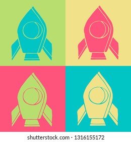 Vector Illustration of Retro Rocket Science. A Cute Graphic Design Pattern for Template, Shirt, Layout, Products, Background and More. 