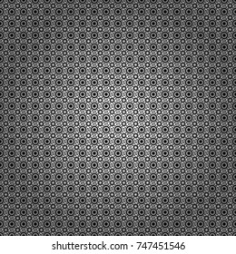 Vector illustration. Retro seamless wallpaper pattern. Vintage gray, black and white backgrounds with geometric and simple floral elements.