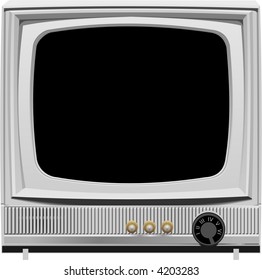 A vector illustration of a retro sixties TV that can be used as a text or image surround.