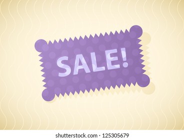 Vector illustration of retro stamp sale label
