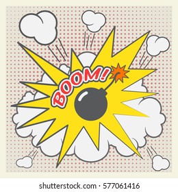 Vector illustration in retro style of comics.