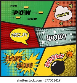 Vector illustration in retro style of comics.