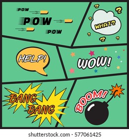 Vector illustration in retro style of comics.