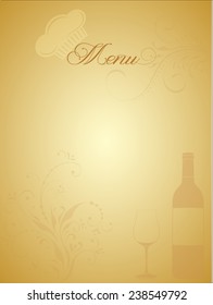 Vector illustration of a retro style menu card