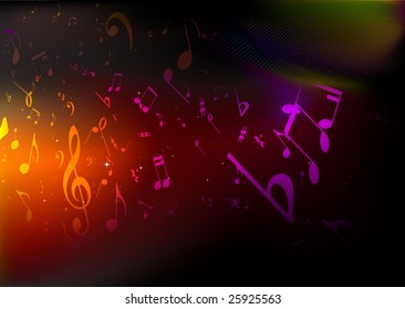 Vector illustration of retro style music Abstract background