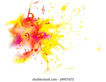 Vector illustration of retro style summer music Abstract background