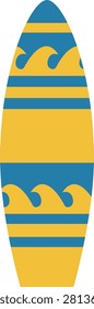 Vector illustration of a retro surf board isolated.
Transparent background