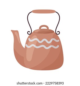vector illustration of retro teapot