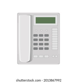 Vector Illustration of retro telephone isolated on white background. office
