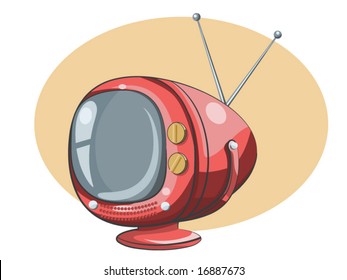 vector illustration of a retro television