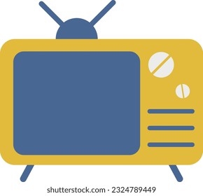 Vector illustration of a retro television.