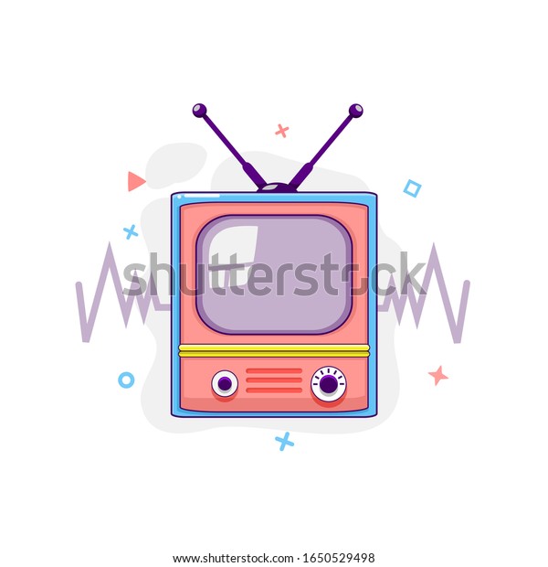 Vector illustration of\
retro television