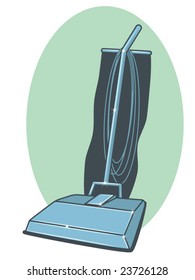 vector illustration of a retro vacuum cleaner