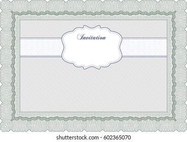Vector illustration of Retro vintage invitation. Nice design. Customizable, Easy to edit and change colors.With great quality guillotine pattern. 
