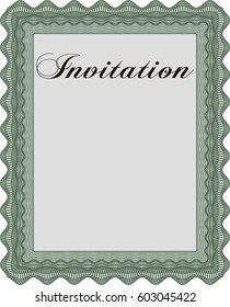 Vector illustration of Retro vintage invitation template. 

