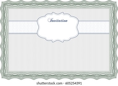 Vector Illustration of Retro vintage invitation in grey color
