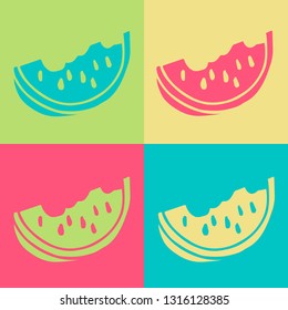Vector Illustration of Retro Watermelon Fruit. A Cute Graphic Design Pattern for Template, Shirt, Layout, Products, Background and More. 