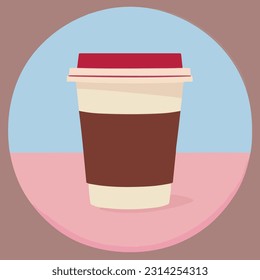 Vector illustration of Reusable Coffee Cup