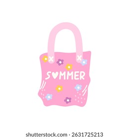 Vector illustration of a reusable cotton shopper bag. Ideal for sustainable shopping, eco-friendly lifestyle, and modern market designs