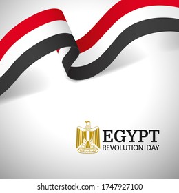 Vector Illustration of Revolution Day Egypt.

