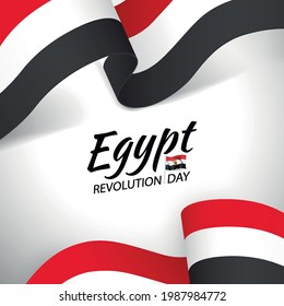 Ilustración vectorial del Día de la Revolución en Egipto.
