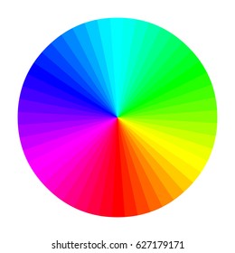 Vector illustration of an RGB color wheel