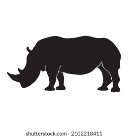 vector illustration of a rhino