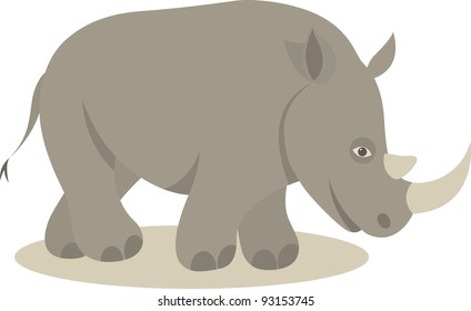 Vector illustration of rhino