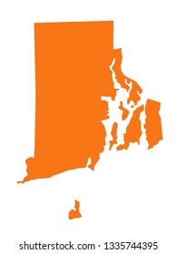 vector illustration of Rhode Island map