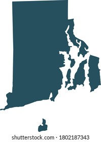 vector illustration of Rhode Island map