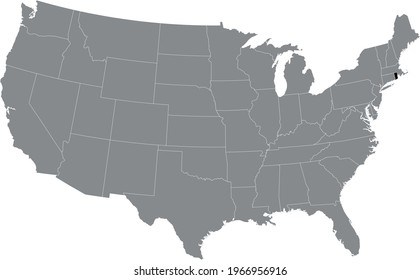 vector illustration of Rhode Island map