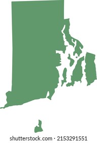 Vector illustration of Rhode Island map
