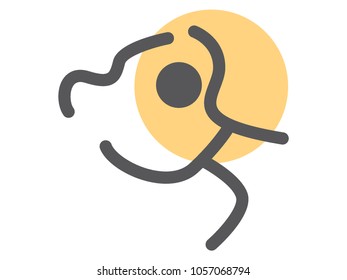 Vector illustration of a Rhythmic Gymnast Icon