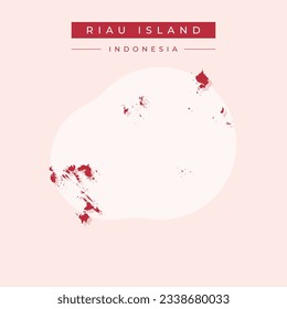Vector illustration vector of Riau Islands map Indonesia