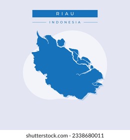 Vector de ilustración del mapa de Riau Indonesia