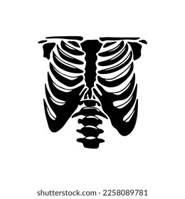  ilustración vectorial de silueta de costilla
