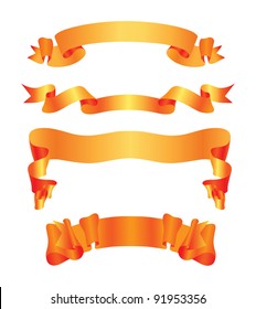 vector illustration of ribbon banners