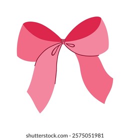 Vector illustration of ribbon bow isolated on white background